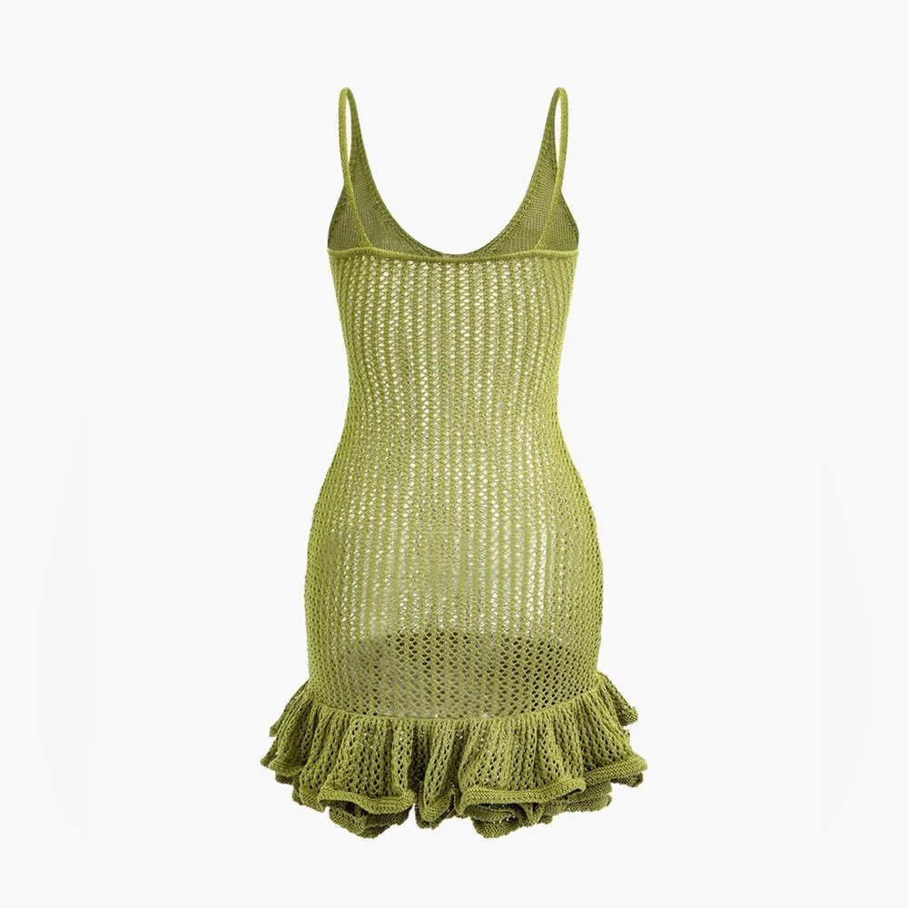 Knit Ruffle Cami Mini Dress